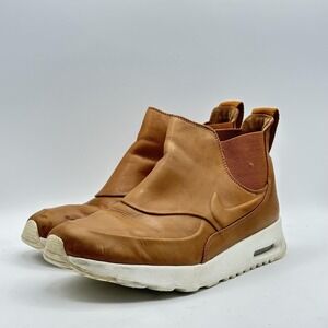 Nike Air Max Thea Mid Shoes Womens Size 8 Brown Leather Ankle Slip On 859550-200